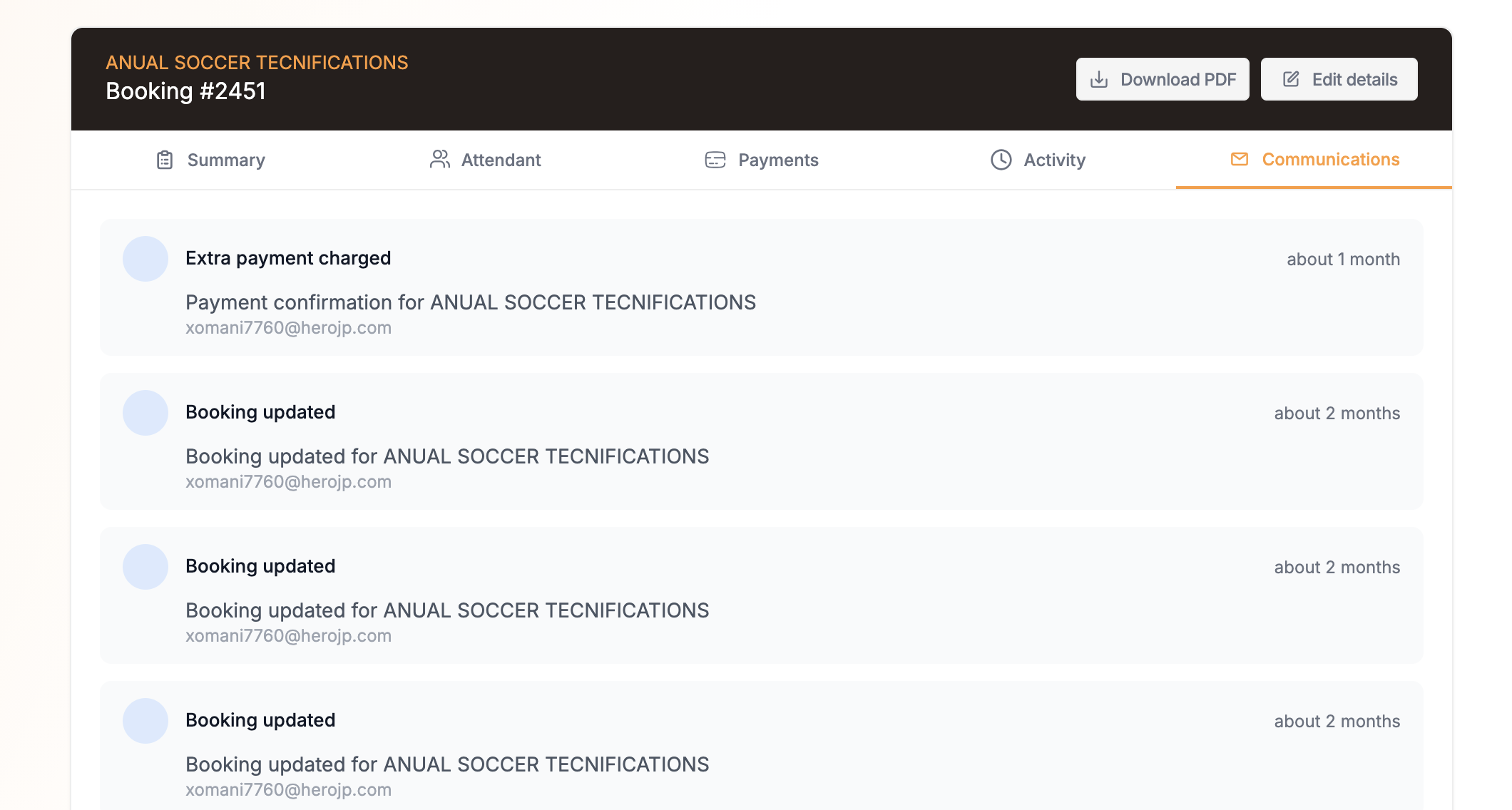 Every message from one place, branded as your club